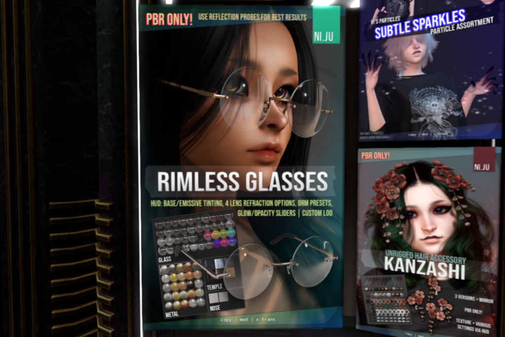 Rimless Glasses, L$325