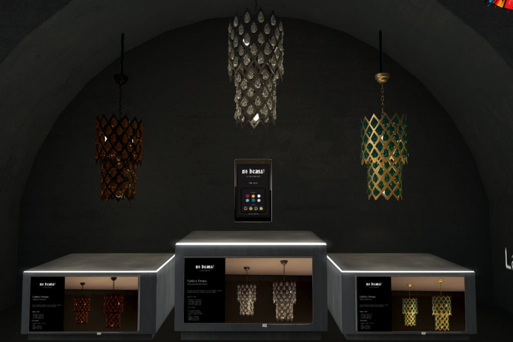 Lattice Drops, L$329 each/L$799 FP