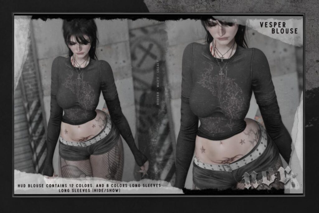 Vesper Blouse - Legacy/Reborn/+mods, L$288 each/L$1888 FP