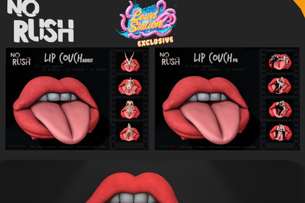 Lip Couch, L$350-L$600 each