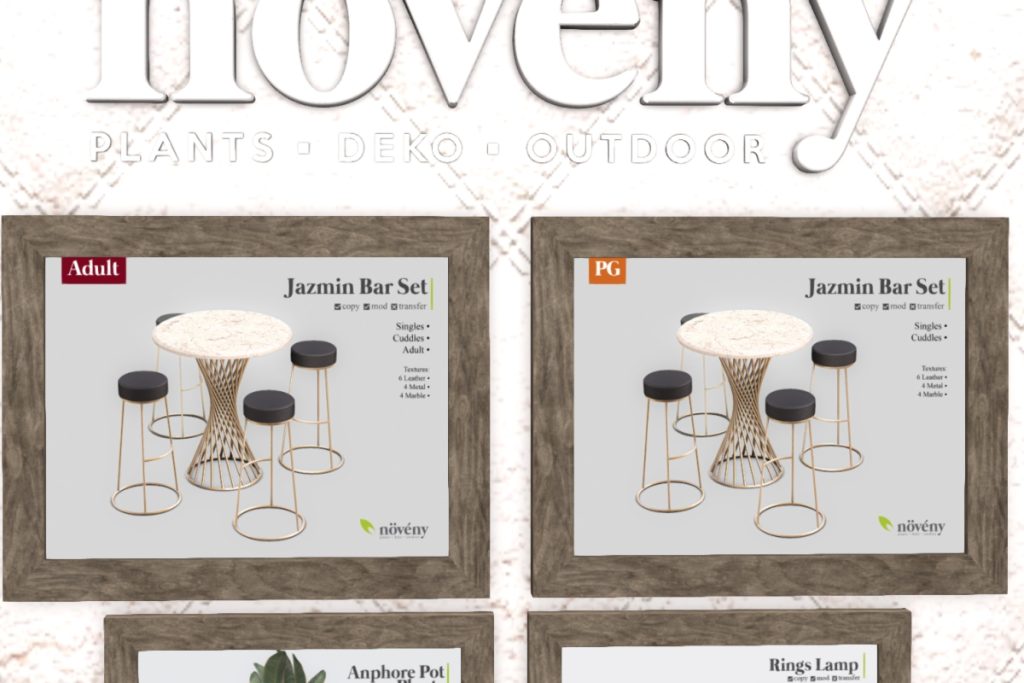 Jazmine Bar Set, L$250-L$350 each