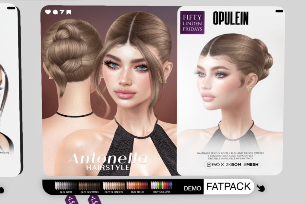 Antonella Hairstyle	<a href="http://maps.secondlife.com/secondlife/Ice%20Cream/15/127/1002" target="_blank">Teleport</a>