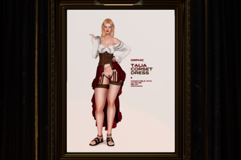 Talia Corset Dress - Legacy/Nhumana/Reborn/+mods, L$799 each/L$1699 FP