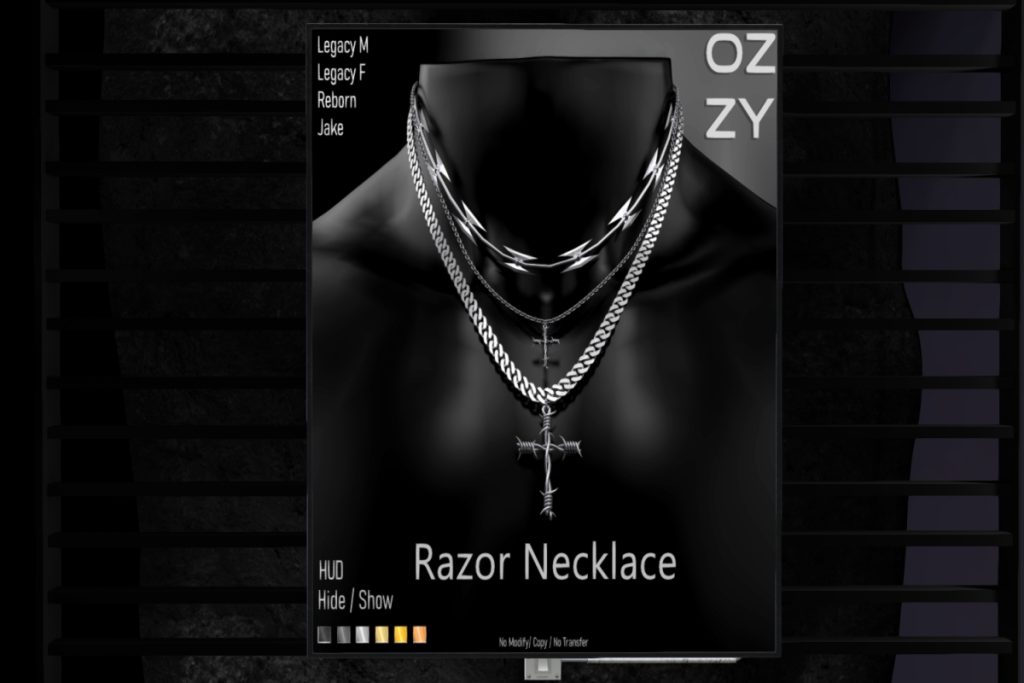 Razor Necklaces - Jake/Legacy F+M/Reborn, L$349