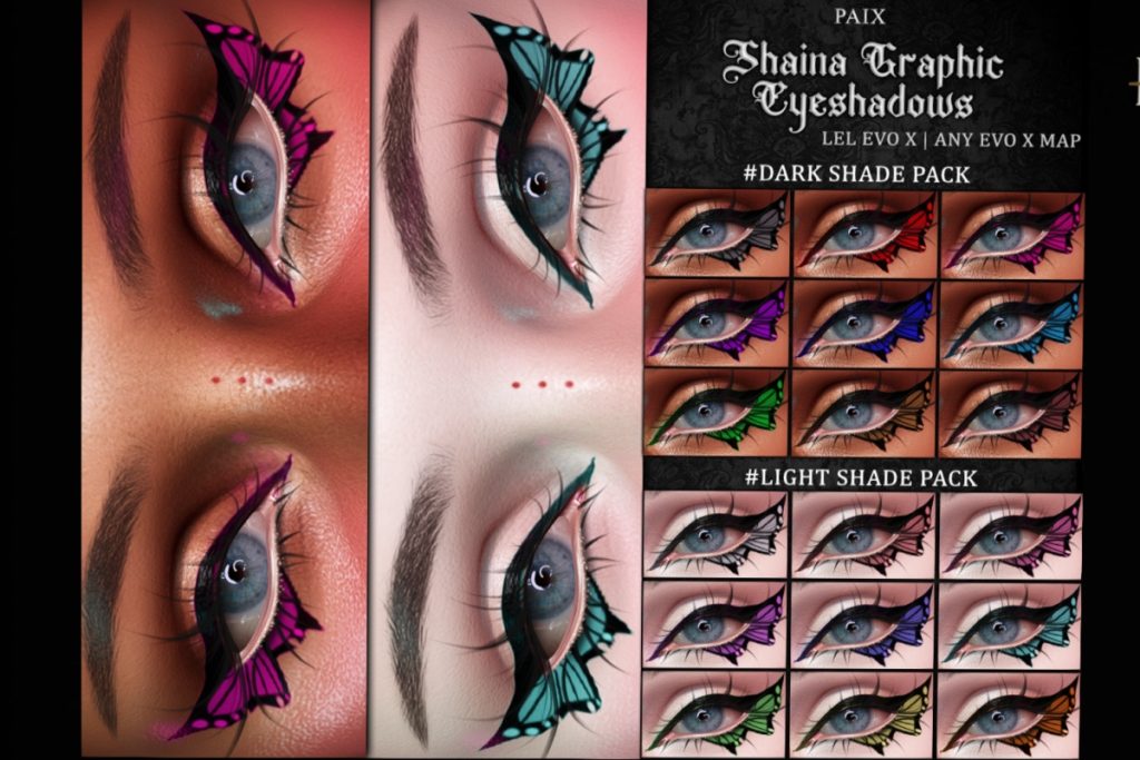 Shaina Eyeshadows - EvoX, L$149