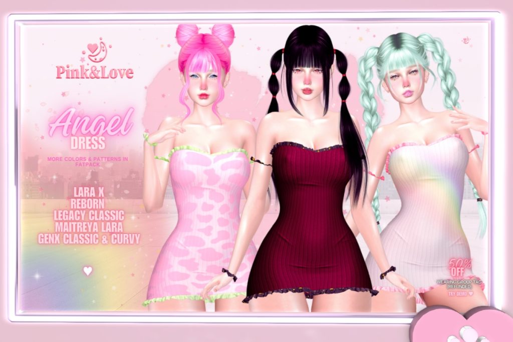 Angel Dress - GenX/Legacy/Maitreya/Reborn/+mods, L$299