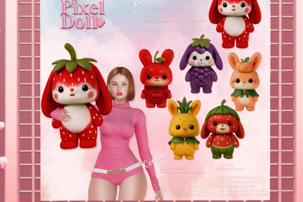 Kawaii Fruit Pet Collection, L$75 per pull