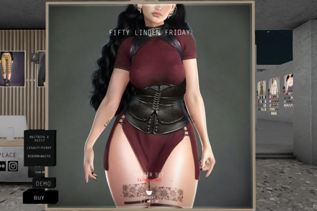 Hunter Set - Legacy/MaitreyaX/Reborn/+mods	<a href="http://maps.secondlife.com/secondlife/Pixicat/131/161/21" target="_blank">Teleport</a>