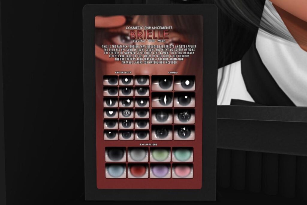 Brielle Cosmetic Eye Enhancements - BOM/EvoX/Mesh, L$249