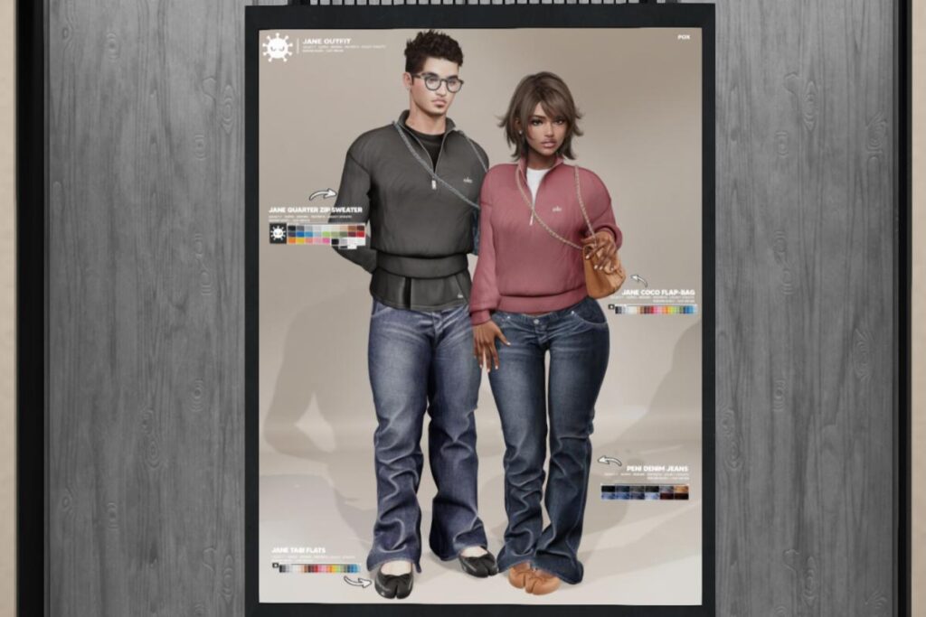 Jane Jean, Jane Sweatshirt &amp; Jane Bag - Inithium/Legacy/MaitreyaX/Reborn/+mods, L$288-L$388 each/L$588-L$1388 each FP