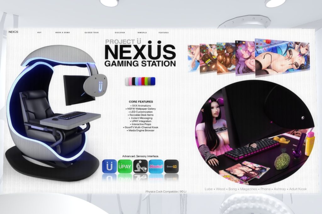 Nexus Gaming Station, L$999 each/L$3999 FP