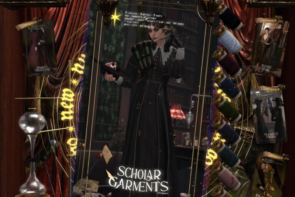 Scholar Garments - Jake/Legacy M+F/Maitreya/Reborn/+mods, L$400 each/L$2000 FP