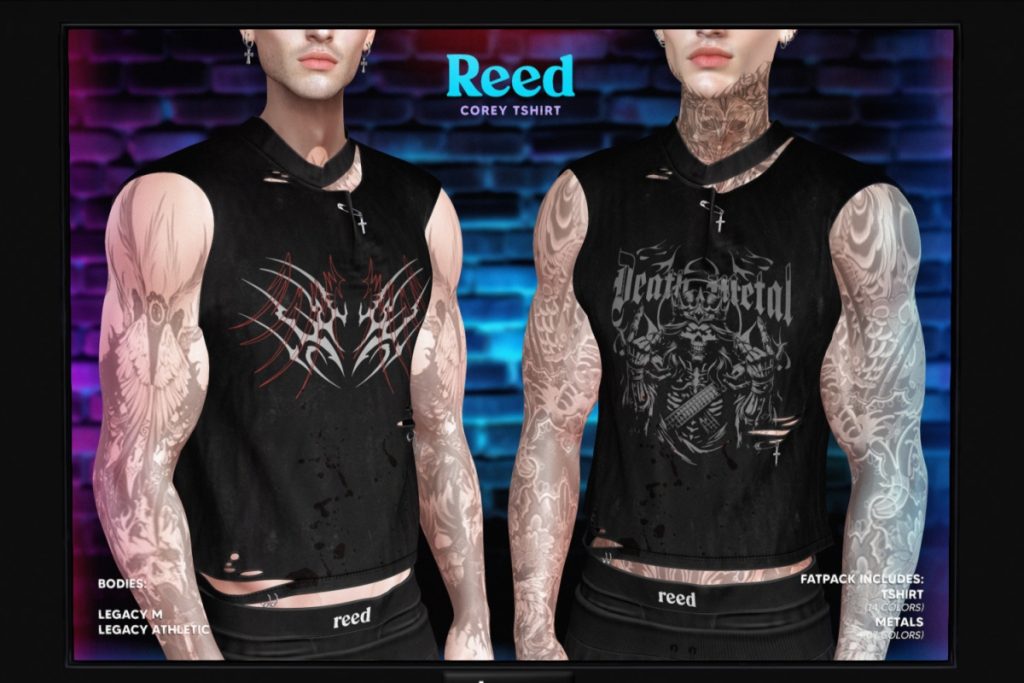 Corey Tshirt - Legacy/+mods, L$259 each/L$1199 FP