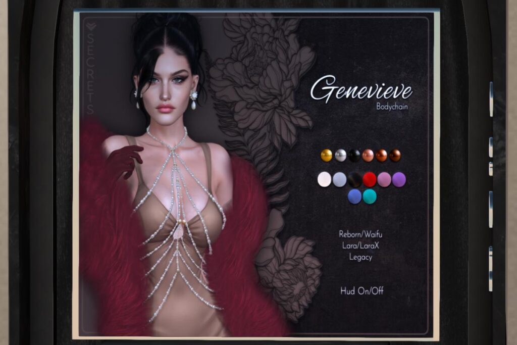 Genevieve Body chain - Legacy/Maitreya/Reborn/+mods, L$188 each/L$588 FP