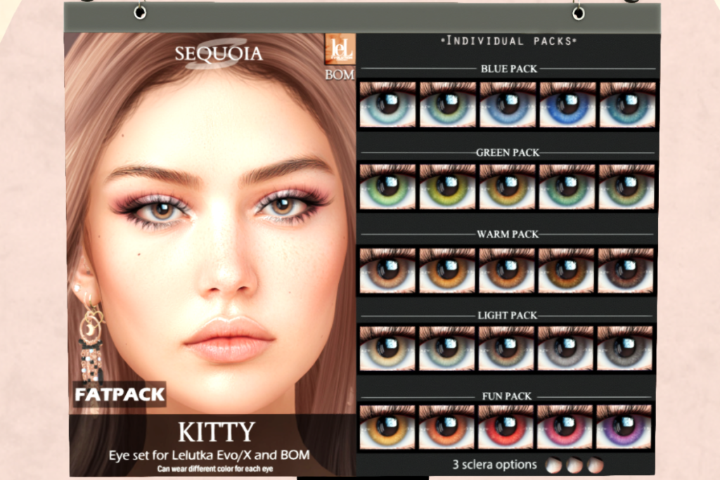 Kitty Eyes - BOM/Evo/EvoX, L$279 each/L$950 FP