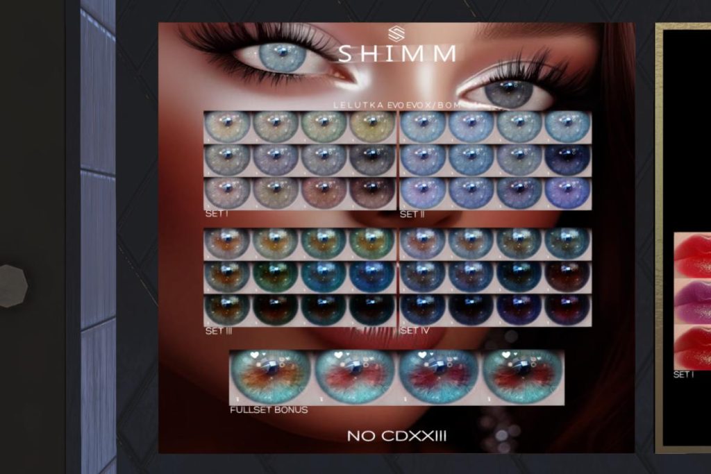 No CDXXIII Eyes - Bom/Evo/Evo X, L$288 each/L$1000 FP