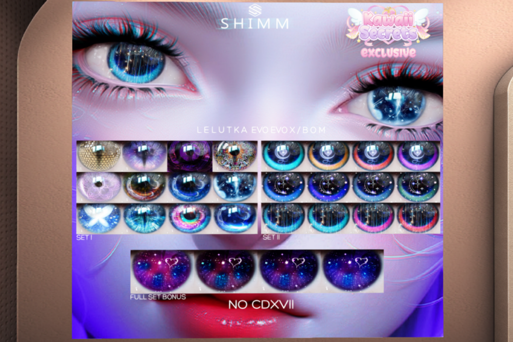 CDXVII Eyes - BOM/EvoX, L$288 each/L$500 FP