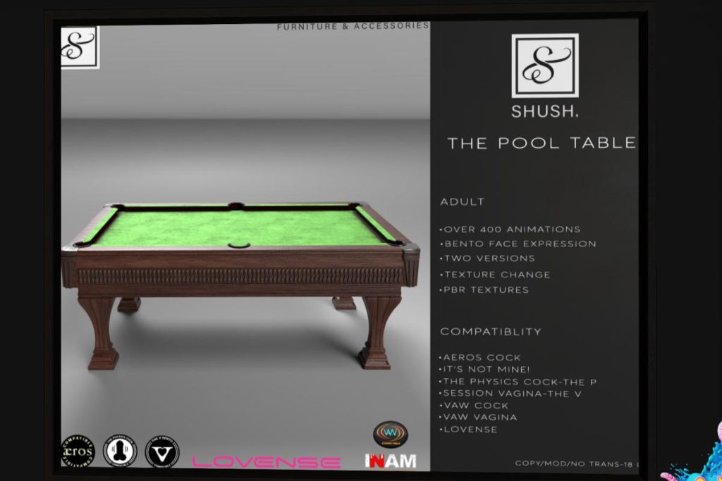 The Pool Table, L$1499
