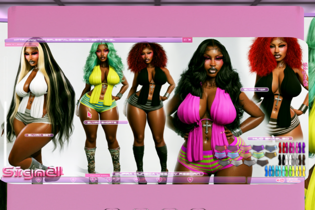 Elvira Top and Shorts - Inithium/Legacy/Reborn/Yentements, L$285 each/L$999 each FP