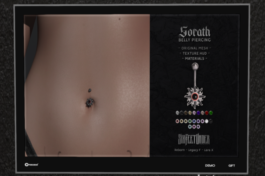 Sorath Belly Ring - Legacy/MaitreyaX/Reborn, L$199