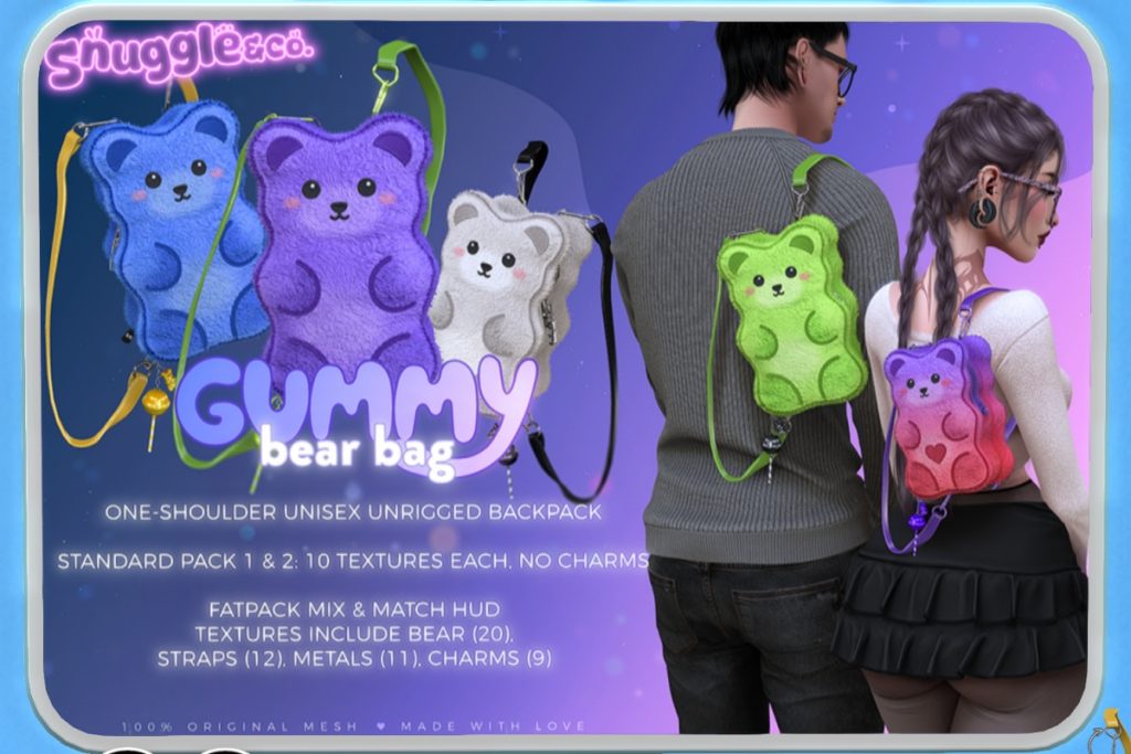 Gummy Bear Bag, L$395 each/L$545 FP