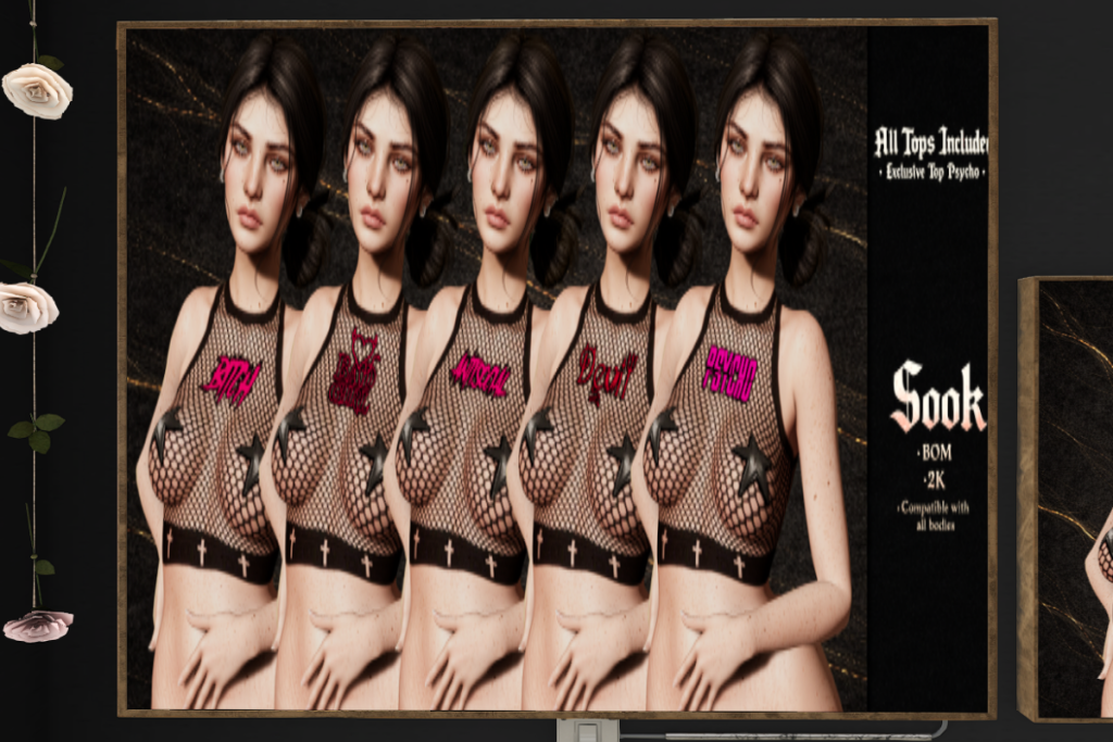 Fishnet Tops - BOM, L$199 each/L$450 FP