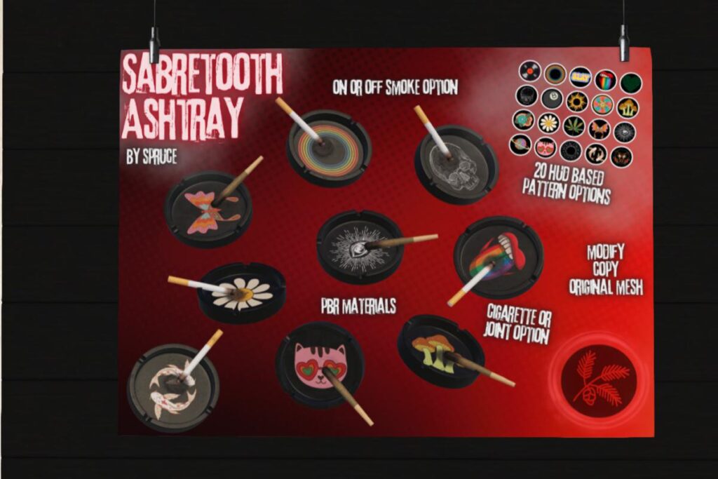 Sabretooth Ashtray, L$250 each/L$399 FP