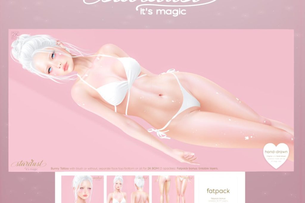 Bunny Tattoo, L$200 each/L$399 FP