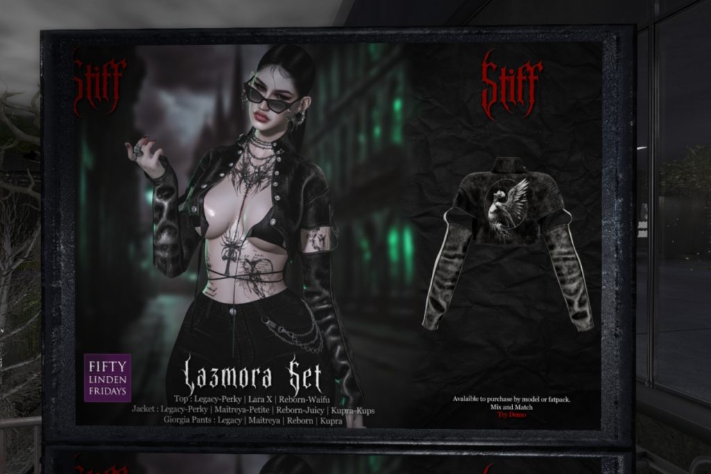 Lazmora Set - Legacy/MaitreyaX/Reborn/+mods	<a href="http://maps.secondlife.com/secondlife/Dream%20Isles/29/193/601" target="_blank">Teleport</a>