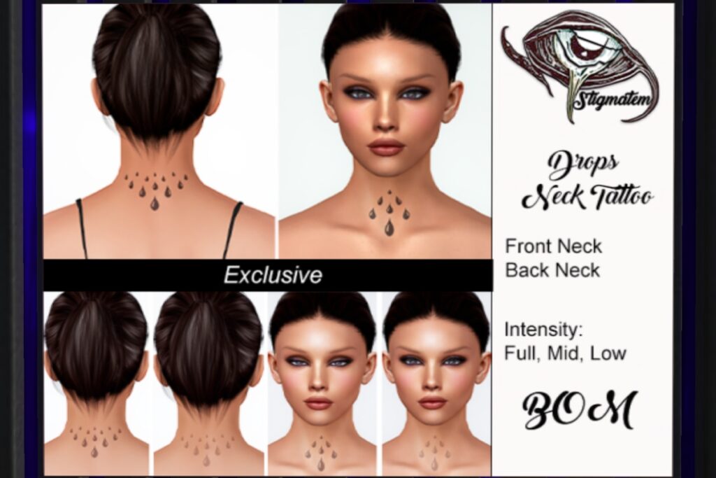 Drops Neck Tattoo - BOM, L$80