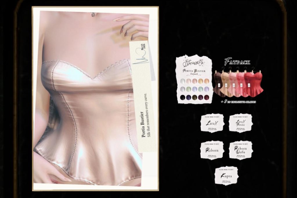 Portia Bustier - Inithium/Legacy/MaitreyaX/Reborn/+mods, L$359 each/L$799