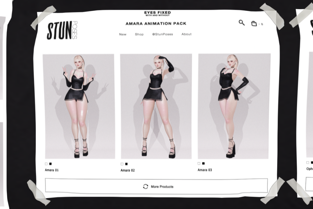 Amara Animations, L$150 each/L$300 FP