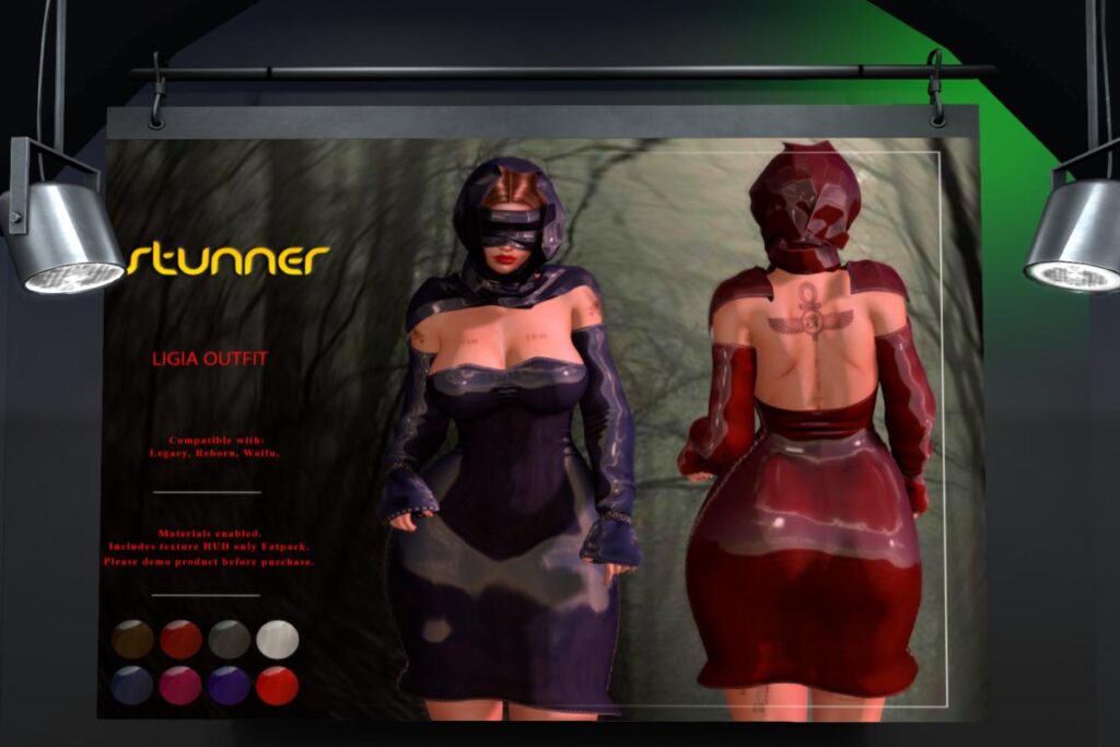 Ligia Outfit - Legacy/Reborn/+mods, L$399 each/L$1200 FP