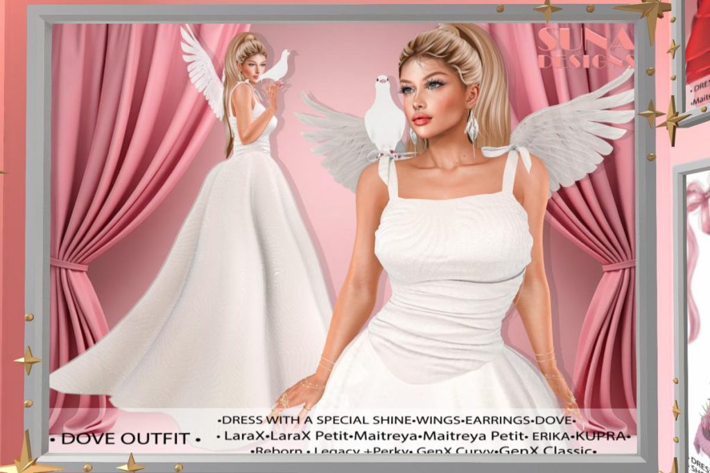 Dove Outfit - Erika/GenX/Inithium/Legacy/MaitreyaX/Reborn/+mods, L$299