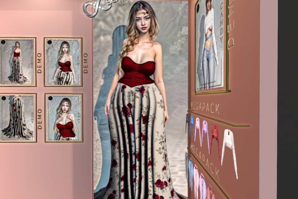 Romy Red &amp; Roses Outfit - Fits Not Listed, L$120-L$199 each/L$499 FP