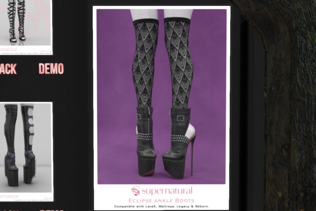 Eclipse Ankle Boots - Legacy/Maitreya/Reborn/+mods, L$228 each/L$1388 FP