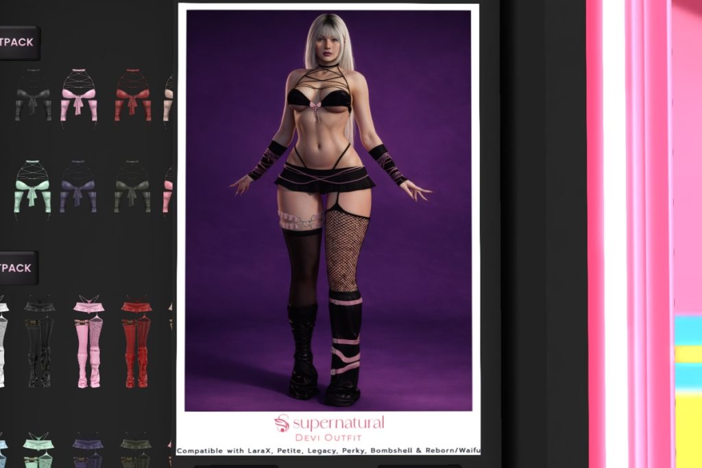Devi Outfit - Legacy/MaitreyaX/Reborn/+mods, L$225-L$288 each/L$1225-L$1288 each FP/L$1999 MP