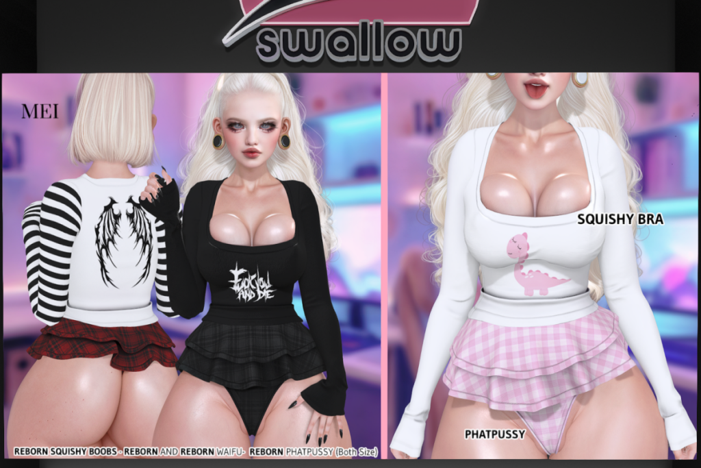 Mei Shirt &amp; Skirt - Reborn/+mods, L$369-L$375 each/L$1199 each FP/L$1999