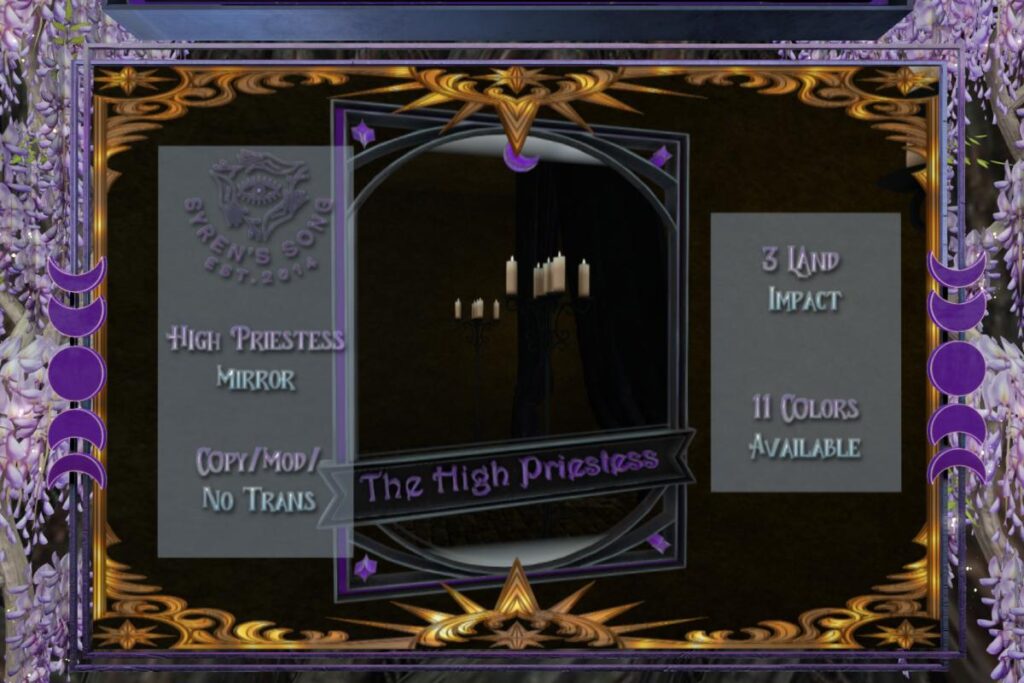 High Priestess Mirror, L$99 each
