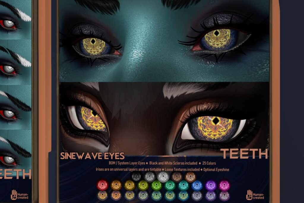 Sinewave Eyes - BOM, L$350