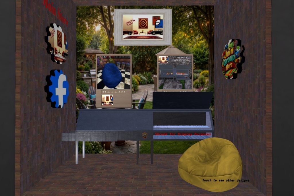 Beanbag Chair &amp; Grill, L$180-L$400 each