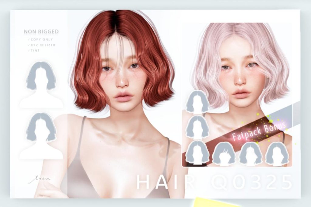 Hair Q0325 - L$390 each/L$680 FP