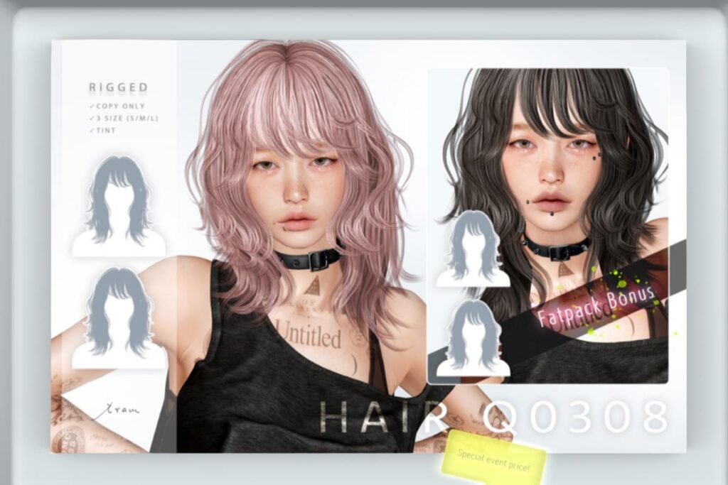 Q0308 Hair, L$388 each/L$688 FP