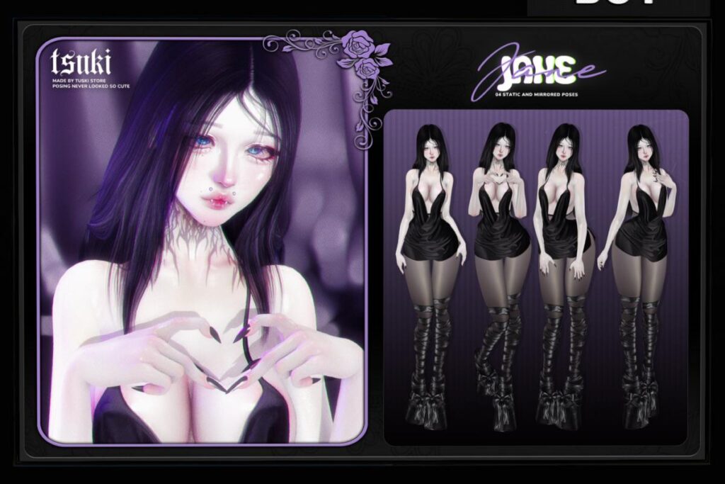 Jane Poses, L$100 each/L$249 FP