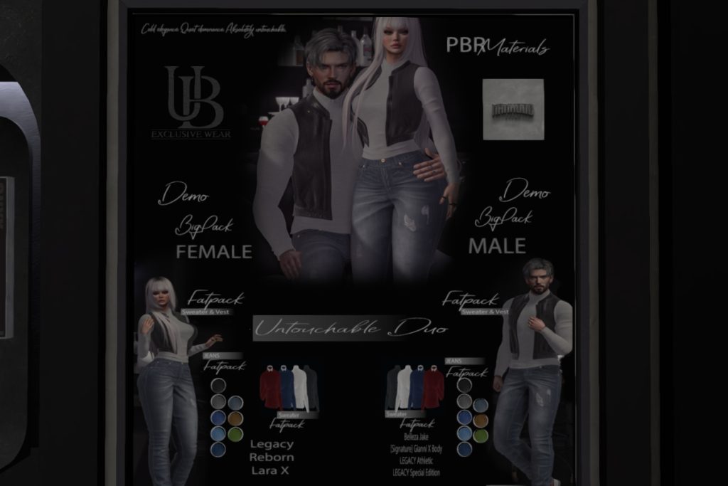 Untouchable Duo - GianniX/Jake/Legacy F+M/Reborn/+mods, L$199 each/L$799-L$2200 each FP