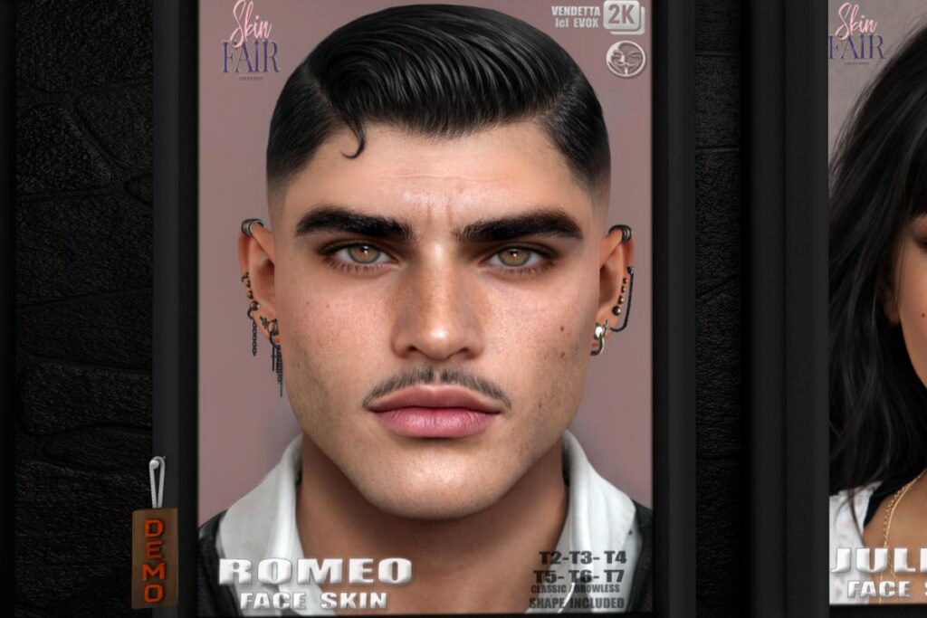 Romeo Skin - EvoX, L$590 each/L$2699 FP