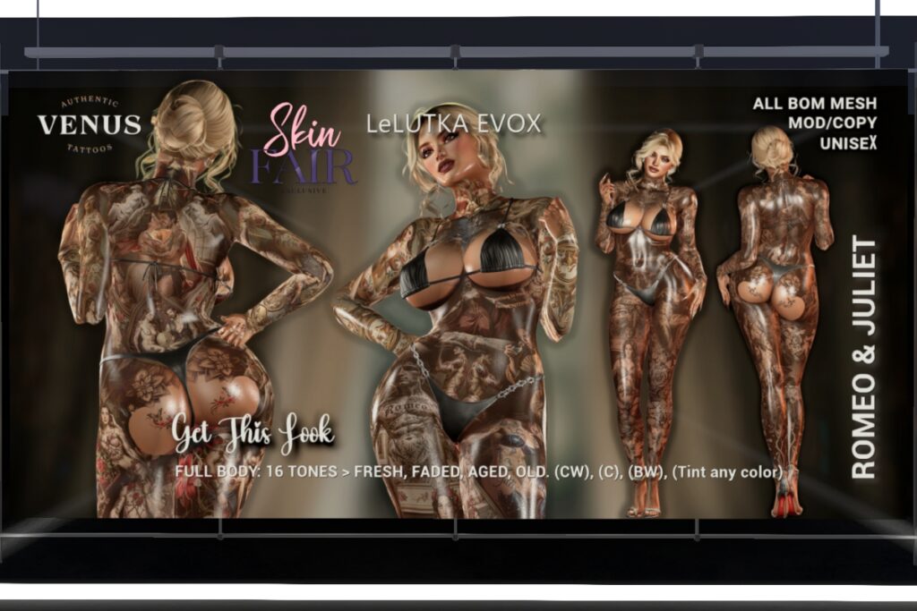 Romeo &amp; Juliet Tattoo - BOM/EvoX, L$800