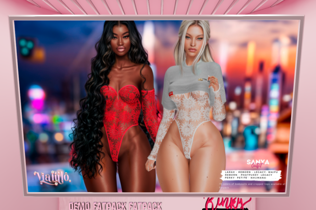 Sanya Cropped Top and Bodysuit - Legacy/MaitreyaX/Nhumana/Reborn/+mods, L$220 each/L$1200 each FP