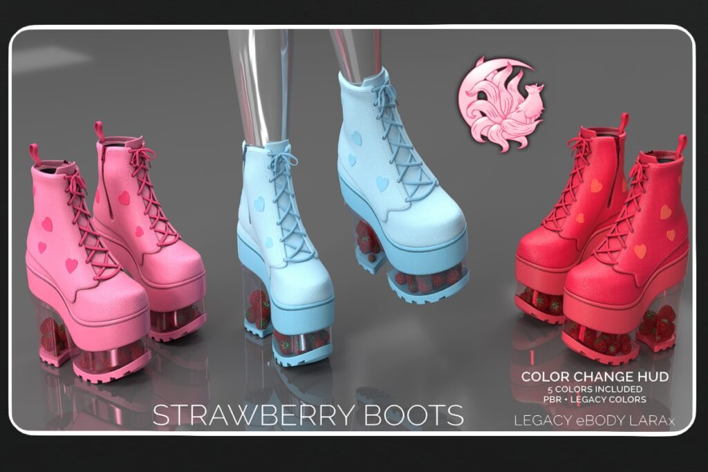 Strawberry Boots - Legacy/MaitreyaX/Reborn, L$480