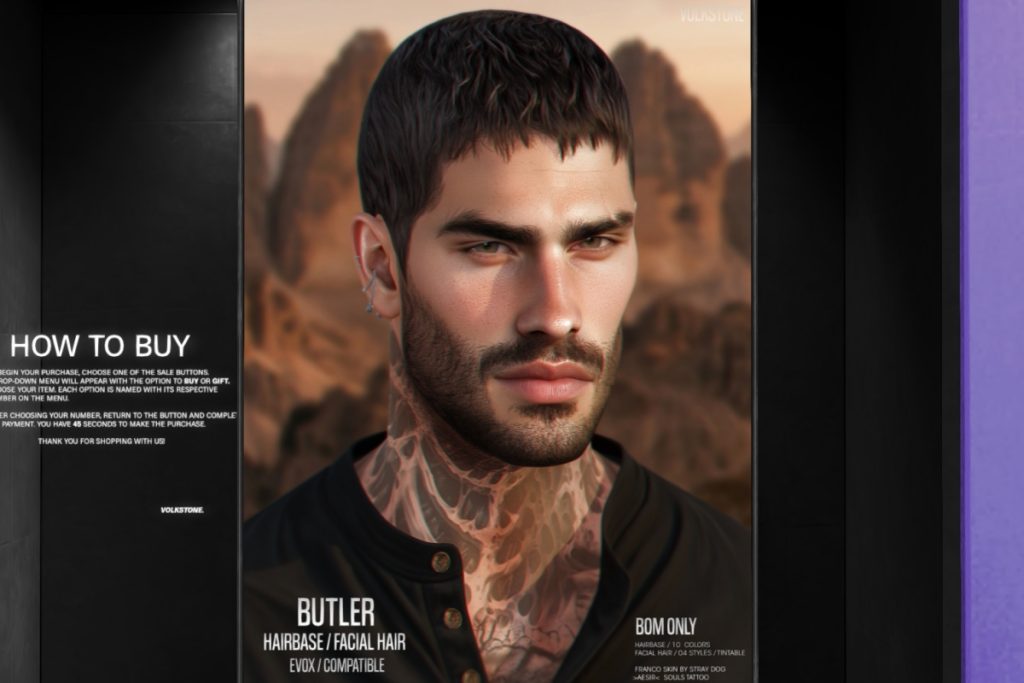 Butler Hairbase, L$199-L$300 each